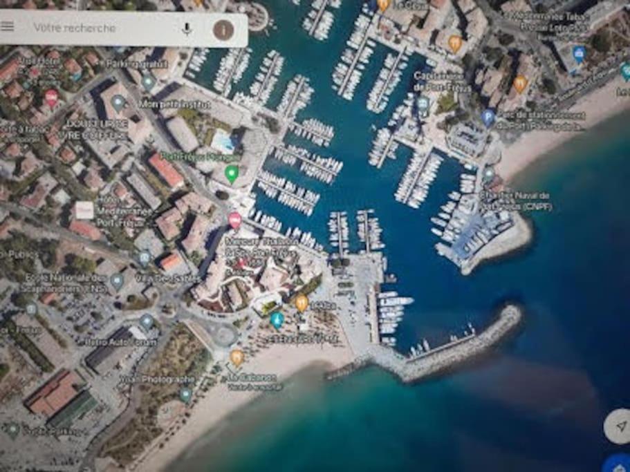 Port Frejus Cap Hermes Vue Mer Et Port Pieds Dans L'Eau Piscine Pkg Dış mekan fotoğraf